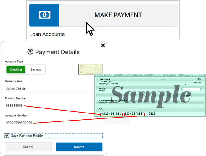Making an Online Payment